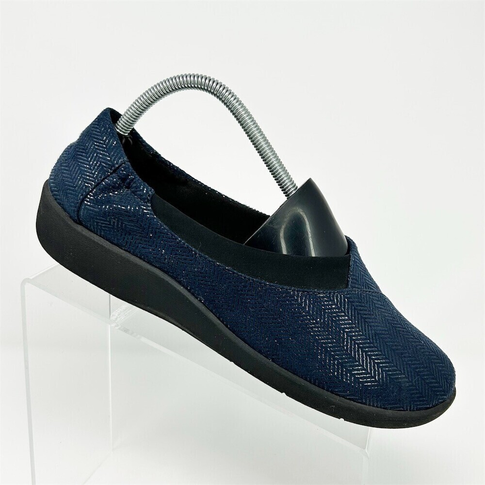 Clarks Cloudsteppers Sillian Jetay Women's Slip-On Loafer Flats Navy Size 10